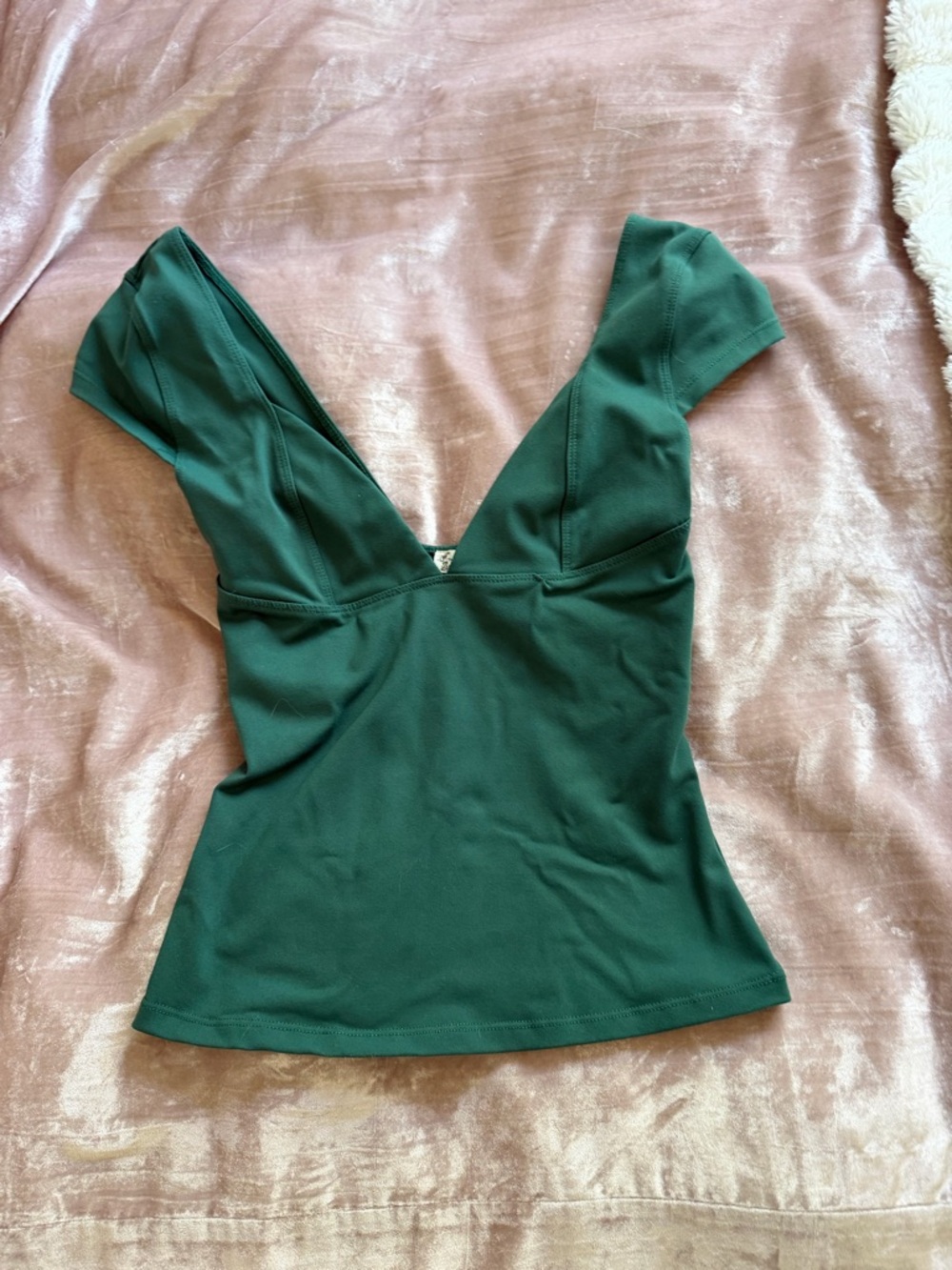 Free People Deep Green Corset Cami top size XS